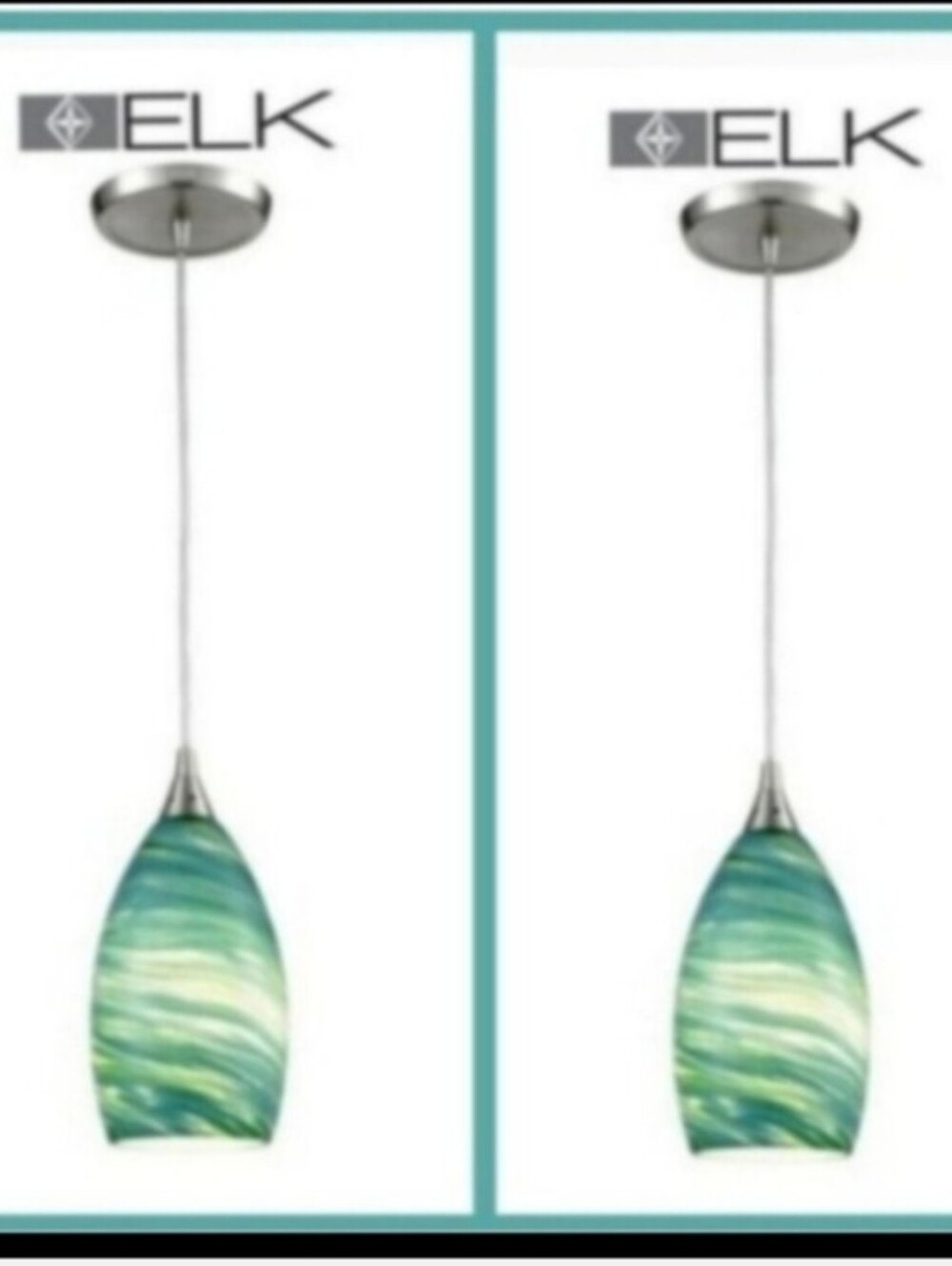 2 Elk Art Glass Mini Pendant Decroative Lights Accent Lighting